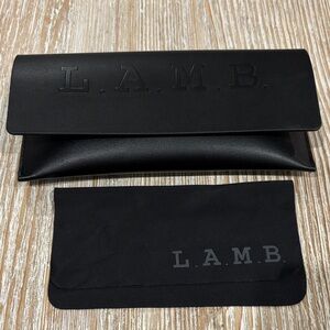 L.A.M.B. By Gwen Stefani Large eyeglass case sunglasses case with cloth black